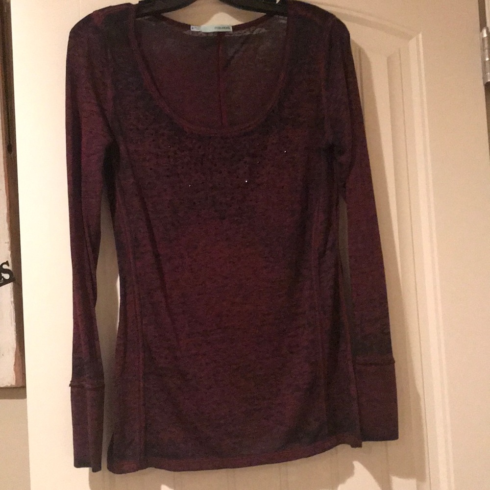 Maroon/ black long sleeve
